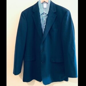 BROOKS BROTHERS 346 100% Wool Blazer Navy Blue